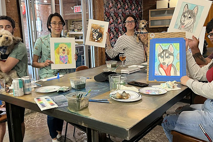 Make a Painting of your Pets at Pups and Paint at the Brewery 