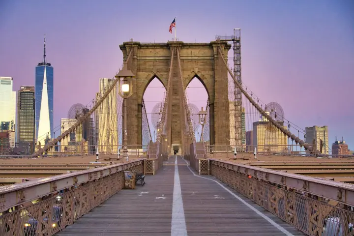 Manhattan and Brooklyn Bridge Walk in Summer