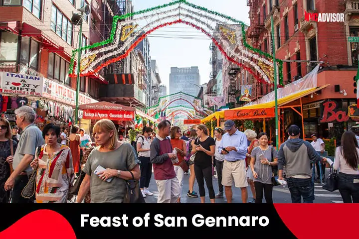 Taste the Italian American Flavors at the Feast of San Gennaro in Little Italy, NYC