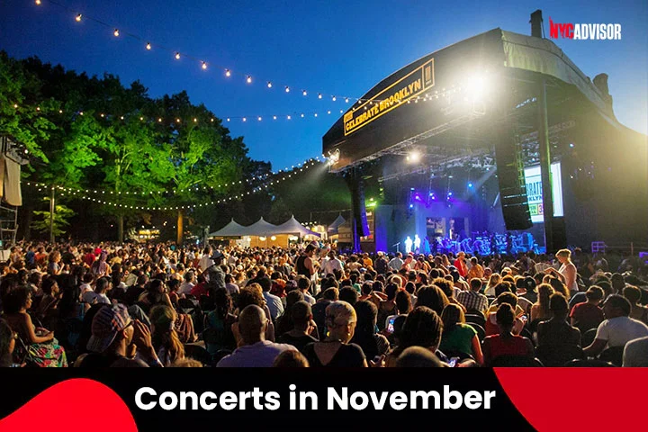 Concerts in November, New York