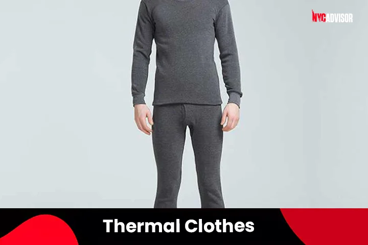 Thermal Clothes for Winter Trip to NYC in Packing List