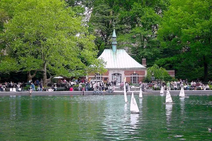 Conservatory Water at the Central Park near Kerbs Boathouse