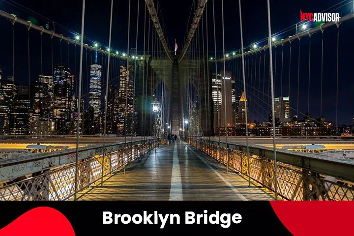 Visit the Historical Brooklyn Bridge at Night