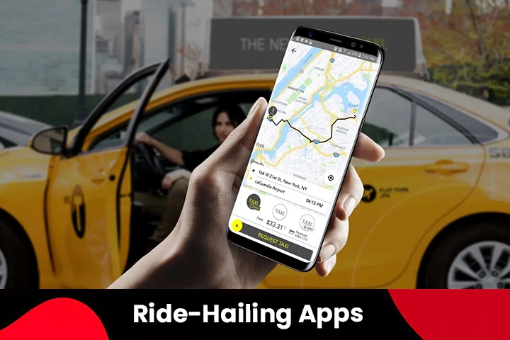 Ride-hailing apps in New York