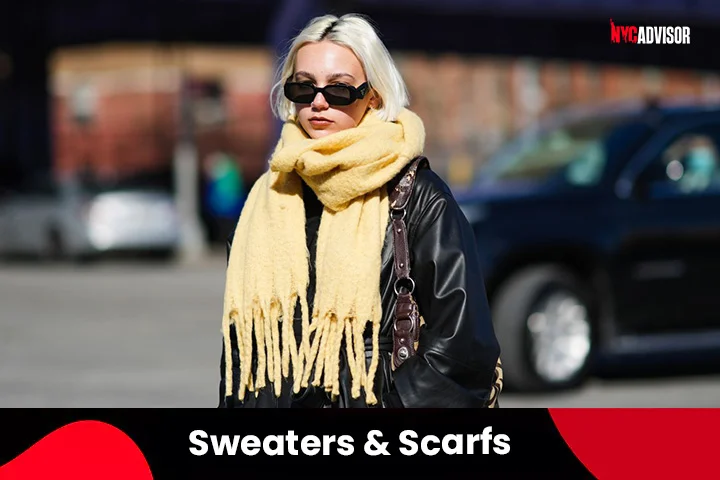 Sweaters & Scarfs for New York City Fall Trip Packing List