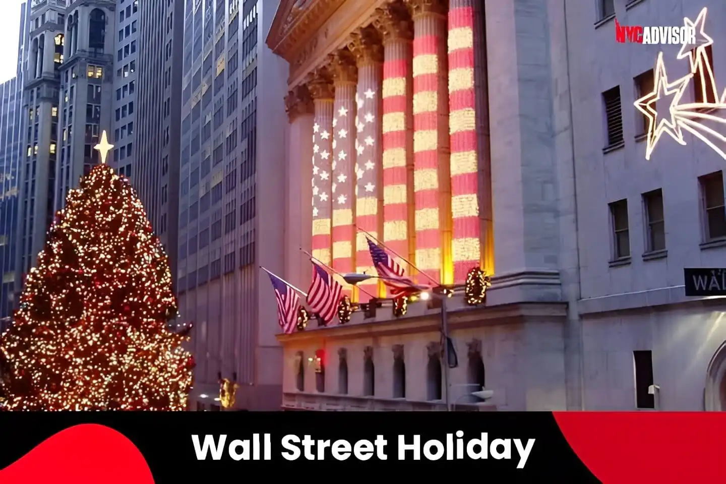 Wall Street Holiday Decorations in NYC