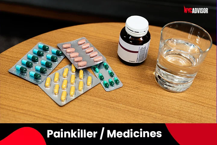 Painkiller Tablets and Medicines on Packing List