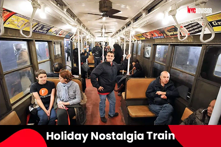 Holiday Nostalgia Train in December, NYC