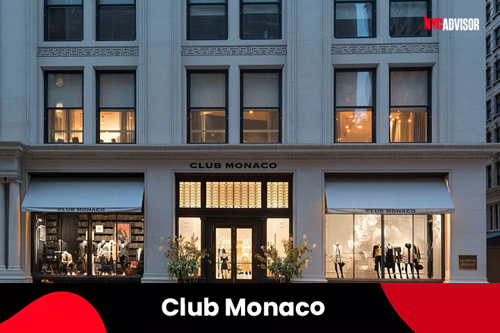 Club Monaco on Fifth Avenue