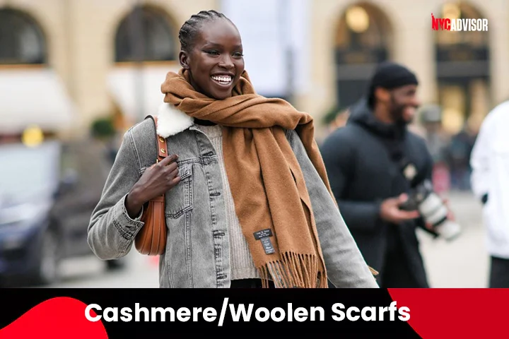 Cashmere or Woolen Scarfs in Packing List for March Trip to NYC