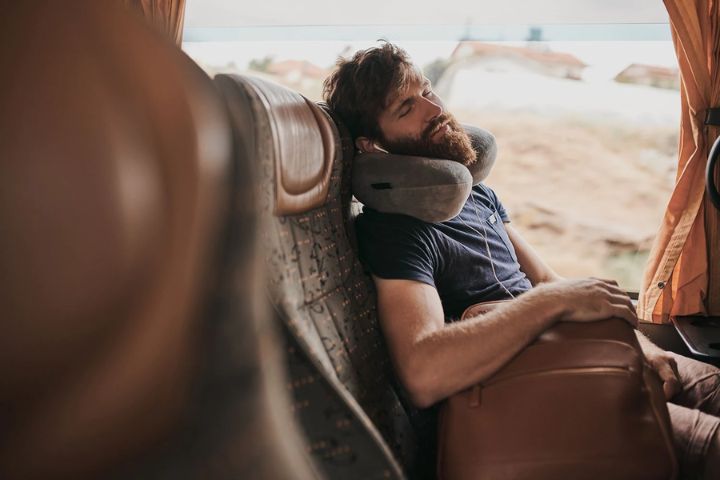 The Standard Position for Wearing the Travel Neck Pillow