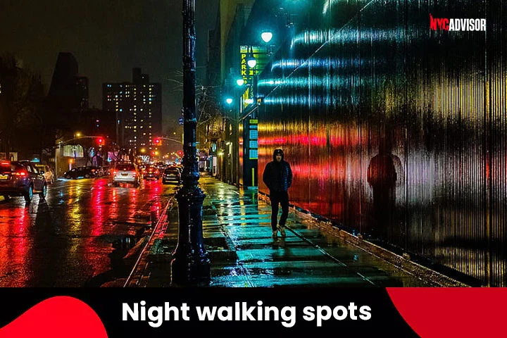What are the night walking spots in NYC?