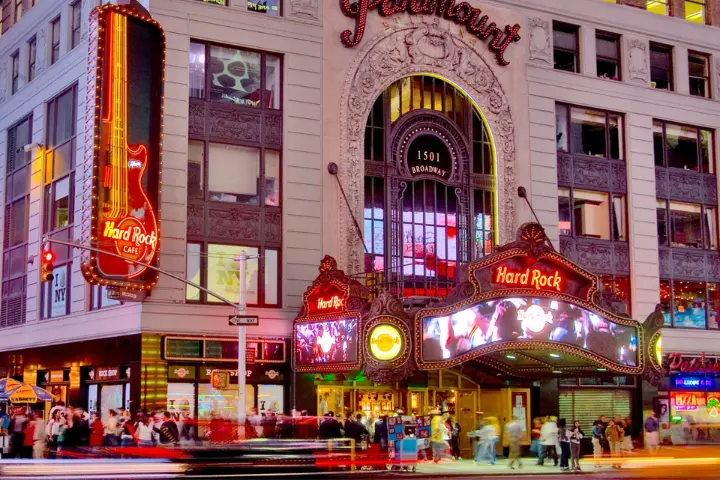 Enjoy the Drinks and Music at the Hard Rock Cafe in Times Square