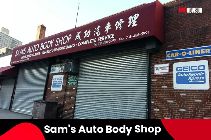 Sam's Auto Body Shop in New York