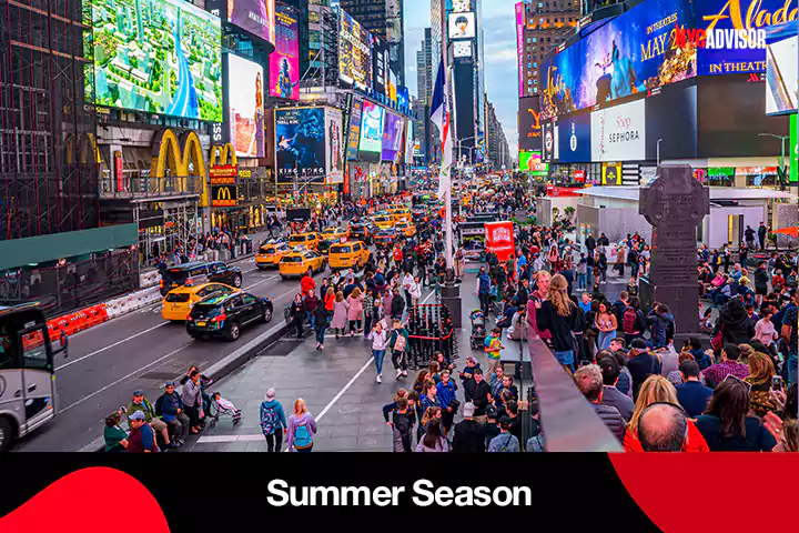 Summer Season in New York City for Tourists and Visitors