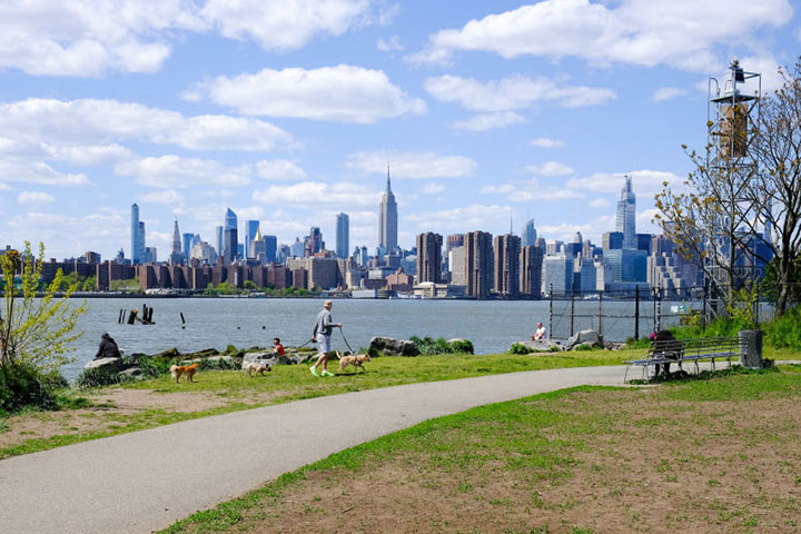 Bushwick Inlet Public Park in Williamsburg Neighborhood