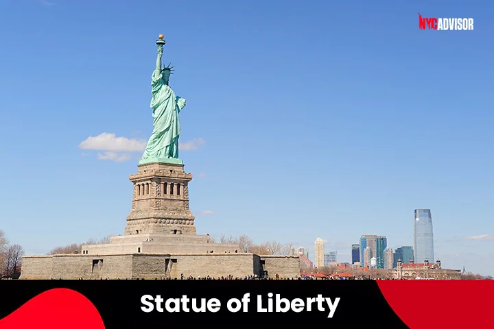 The Great Statue of Liberty and Ellis Island