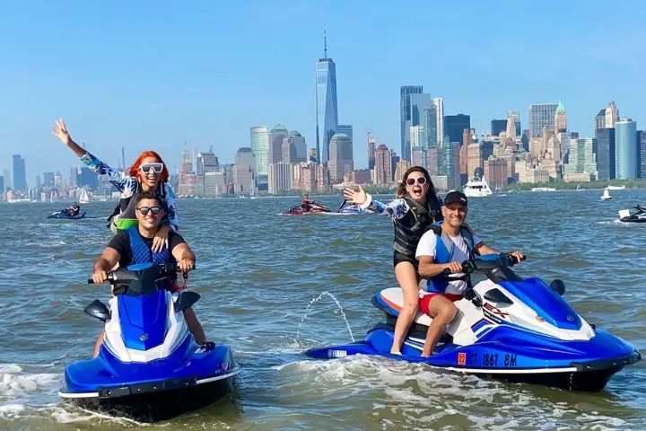 Jet Skiing in New York Harbor in Summer