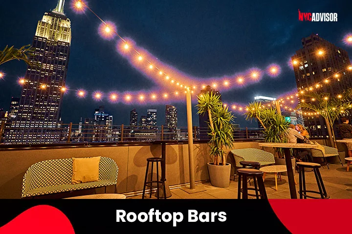 NYC Rooftop Bars at Night