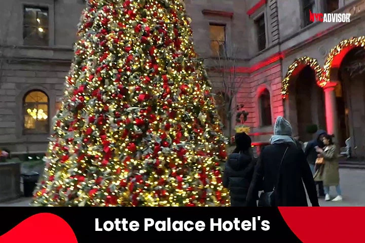 Lotte Palace Hotel's Christmas Tree in NYC