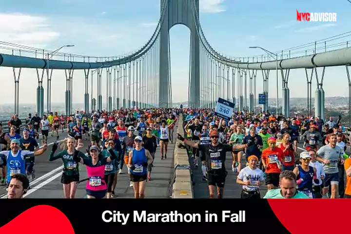 New York City Marathon in Fall
