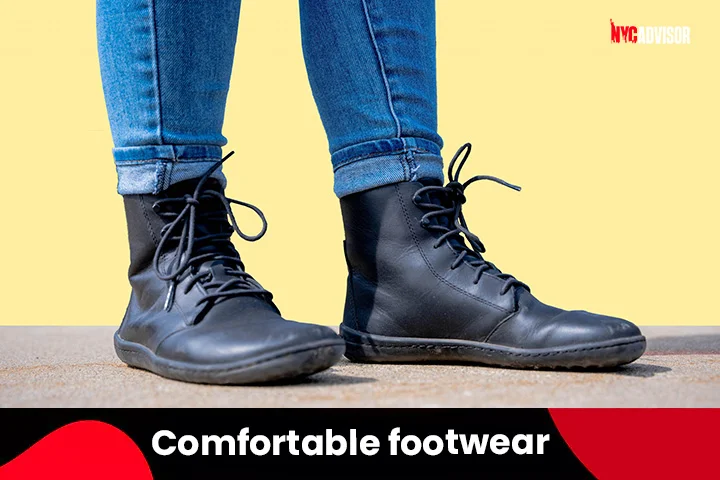 Comfortable footwear on Packing List