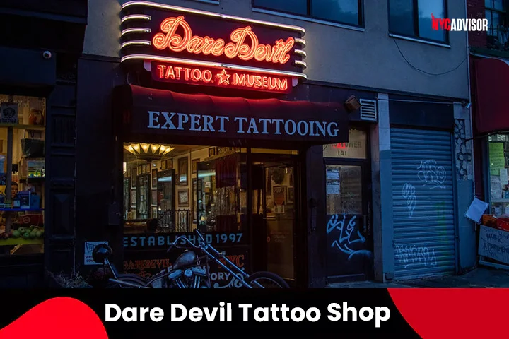 Dare Devil Tattoo Shop in Chinatown, NYC
