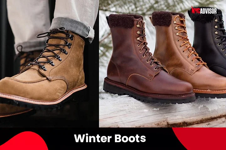 Winter Boots and Leather Boots for NYC Winter Packing List