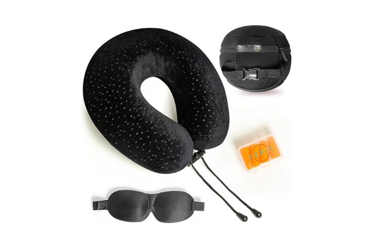 4. Aeris Memory Foam Travel Pillow