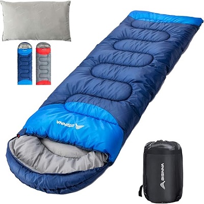 10. Bisinna Backpacking Sleeping Bag    