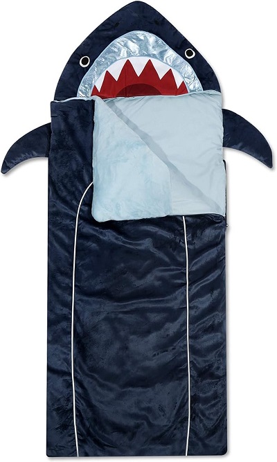 4. Heritage Shark Plush Kid’s Sleeping Bags 