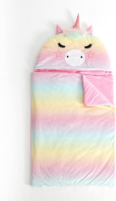 11. Heritage Pandacorn Plush Kid’s Sleeping Bags 