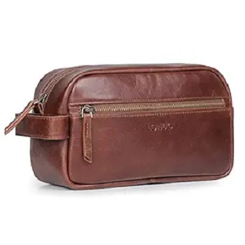 11. Nexify Leather Dopp Kit Toiletry Bag  